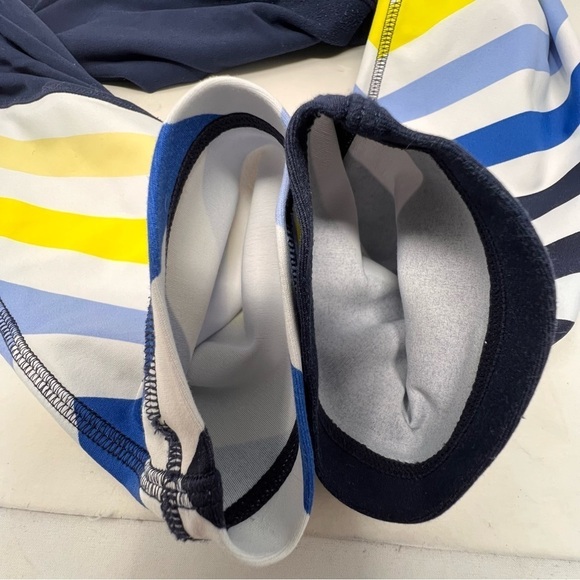 Tory Burch Sport x Soulcycle Navy Blue Stripe Leggings Size Med Limited Edition - Picture 10 of 13
